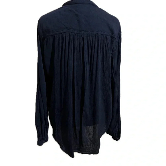 🔵 Abercrombie & Fitch navy long sleeve large top - Picture 3 of 7